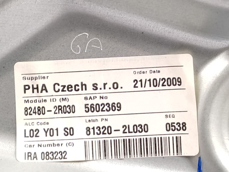 Elevalunas Delantero Derecho 824802r030  - Hyundai I30 Classic 3