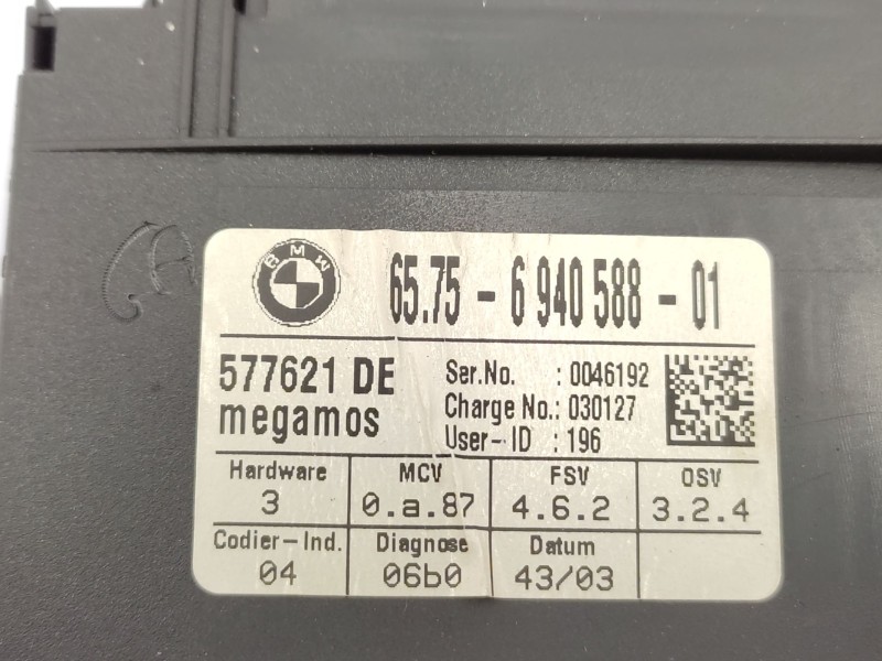 Modulo Electronico 65756940588  - Bmw 5 (e60) 520 I 3