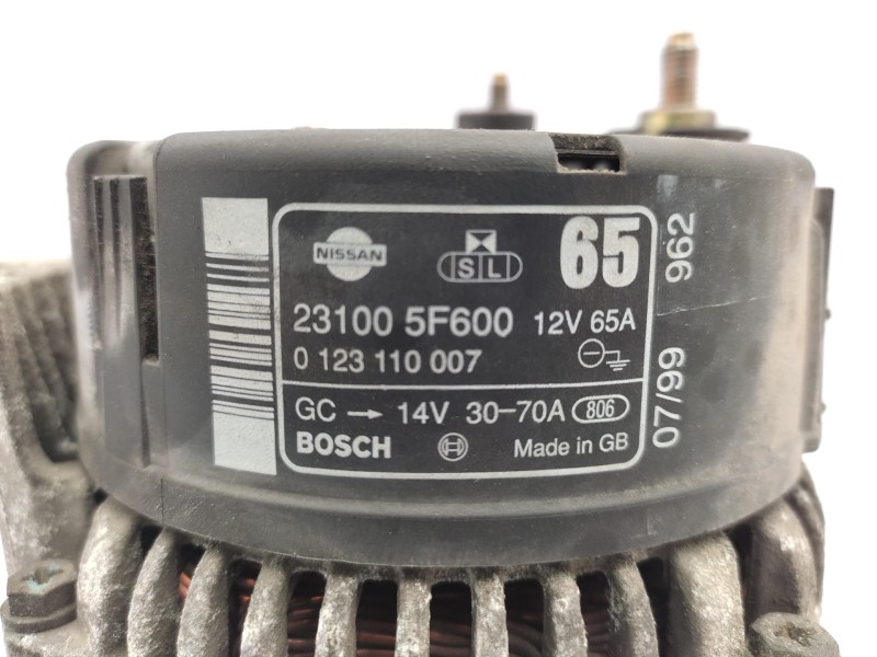 Alternador 231005f600 0123110007  - Nissan Micra (k11) 1.0 16v Cat 5