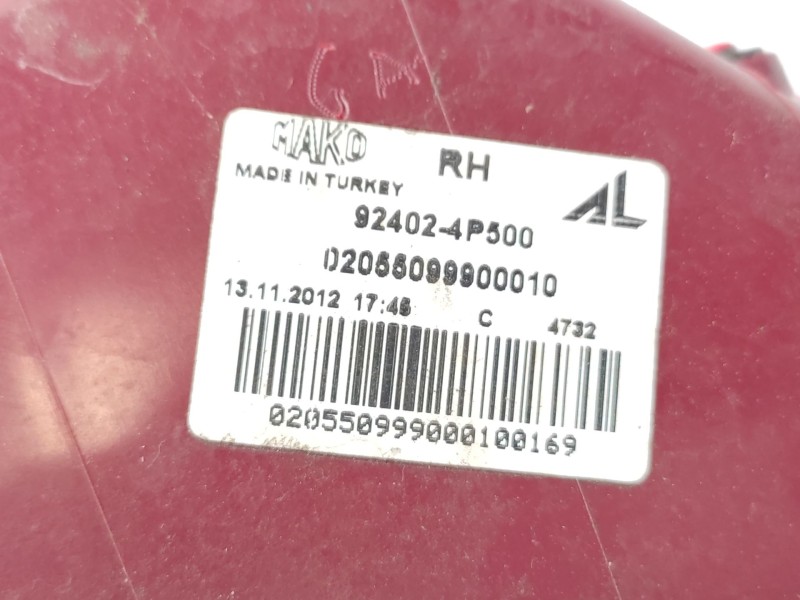 Piloto Trasero Derecho 924024p500  - Hyundai I20 1.2 16v Cat 3