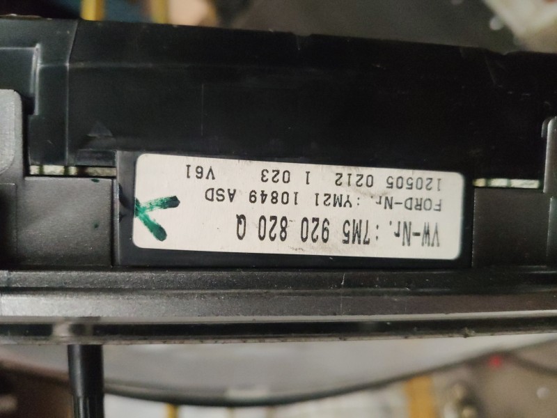Cuadro Instrumentos Ym2110849asd 7m5920820q 1220549 - Ford Galaxy (vy) Ambiente 5