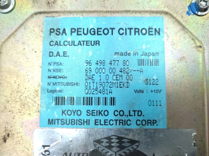 Centralita Asd 9649847780 6900000482 Q1t19072m1ekd Mitsubishi - Citroën C3 1.4 Hdi 2