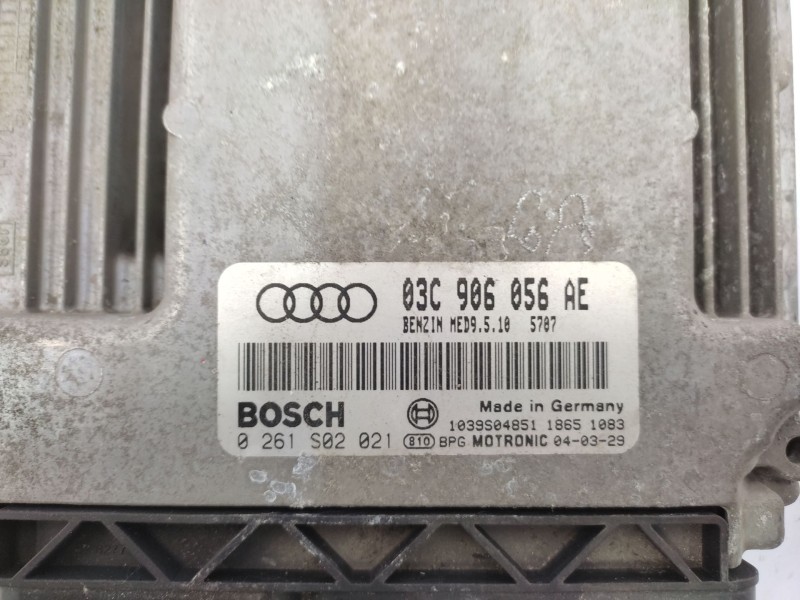 Centralita Motor Uce 03c906056ae 0261s02021 - Audi A3 (8p1) 1.6 Fsi 3