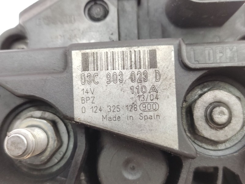 Alternador 03c903023d 0124325128 - Audi A3 (8p1) 1.6 Fsi 7