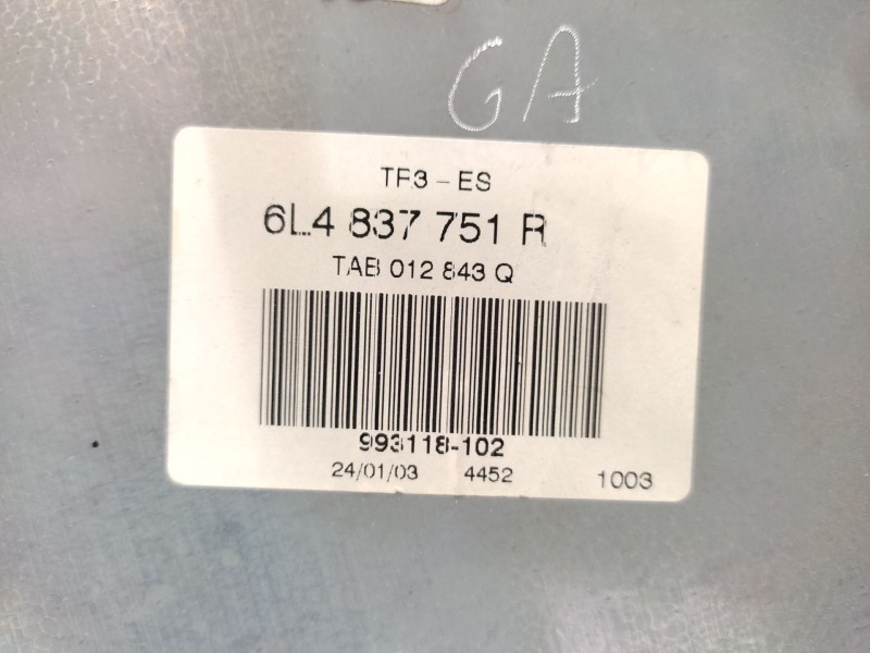 Elevalunas Delantero Izquierdo 6l4837461  - Seat Ibiza Iii (6l1) 1.4 16v 4