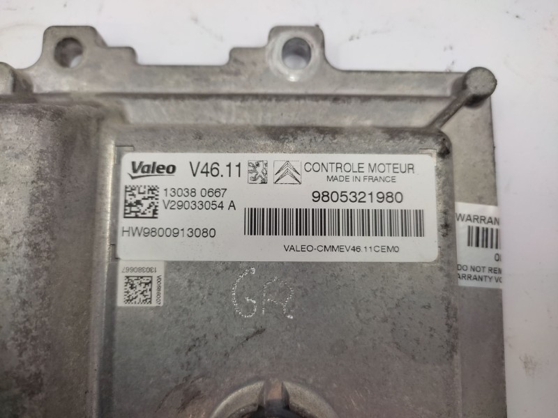 Centralita Motor Uce 9805321980 V29033054a - Peugeot 208 I (ca_, Cc_) 1.2 Vti 82 3