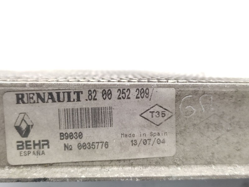 Intercooler 8200252209  - Renault Clio Ii (bb_, Cb_) 1.5 Dci (b/cb08) 3