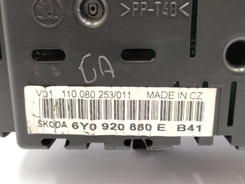 Recambio de cuadro instrumentos para skoda fabia i (6y2) 1.4 tdi referencia OEM IAM   