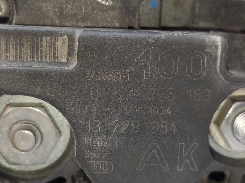 Alternador 13229984 0124325163 93190829 - Opel Meriva 1.6 16v 5