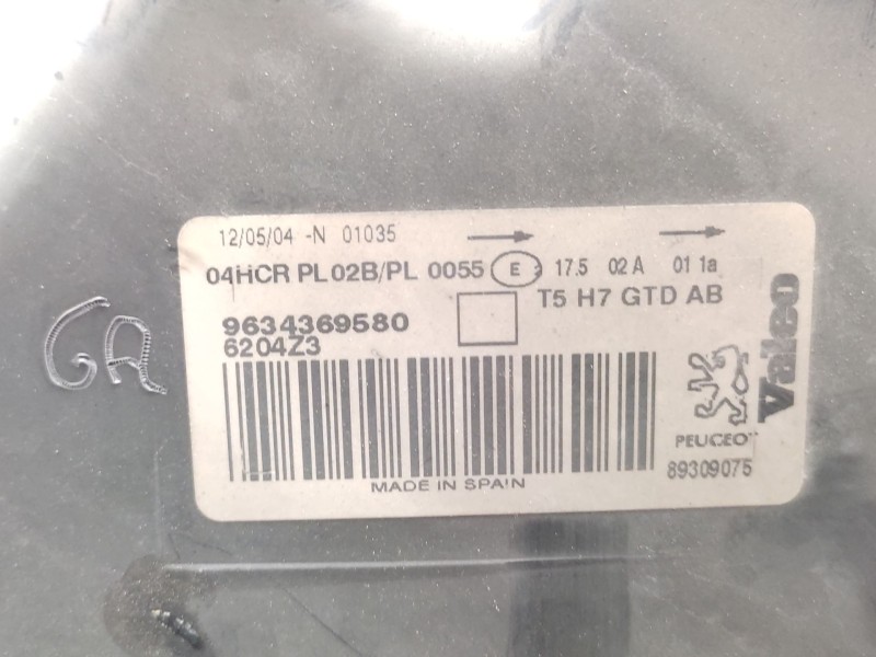 Recambio de faro izquierdo para peugeot 307 (3a/c) 1.6 16v referencia OEM IAM   