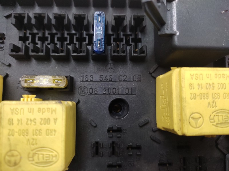 Recambio de caja reles / fusibles para mercedes-benz clase m (w163) 2.7 cdi 20v cat referencia OEM IAM A1635450205 CK658811 