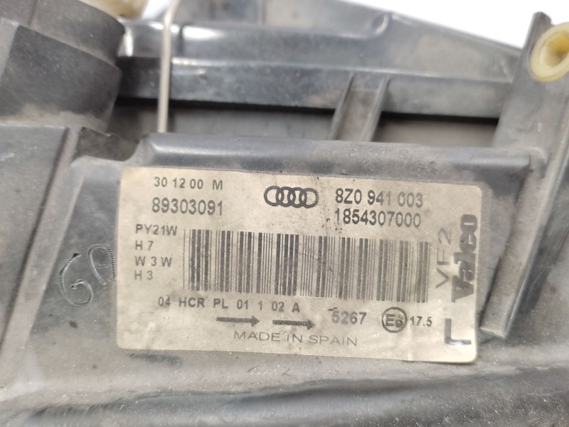 Recambio de faro izquierdo para audi a2 (8z0) 1.4 tdi referencia OEM IAM  8Z0941003K 