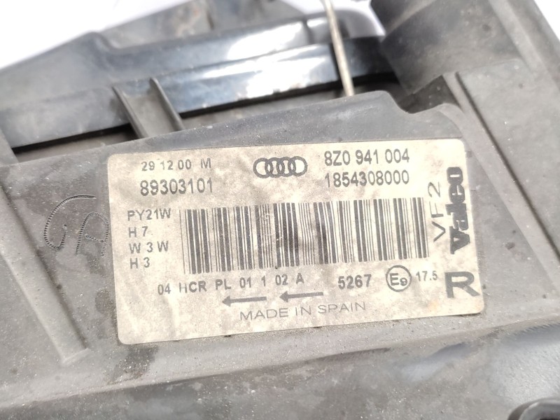 Recambio de faro derecho para audi a2 (8z0) 1.4 tdi referencia OEM IAM  8Z0941004K 