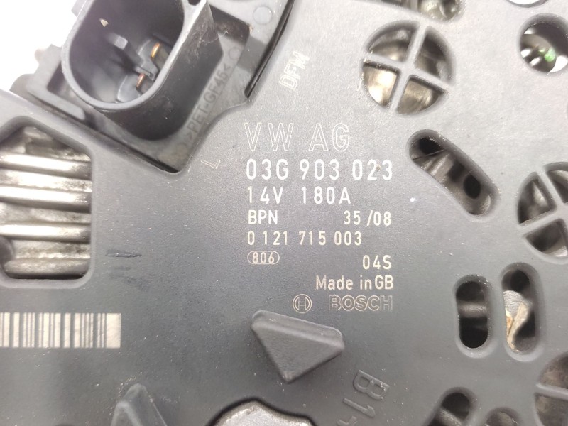 Recambio de alternador para volkswagen passat b6 (3c2) 1.9 tdi referencia OEM IAM  03G903023 