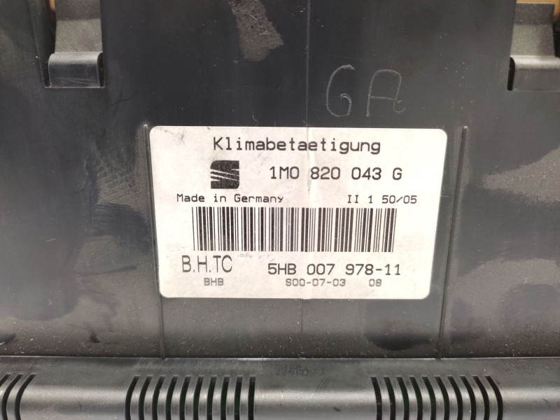 Recambio de mando climatizador para seat leon (1m1) 1.9 tdi referencia OEM IAM   