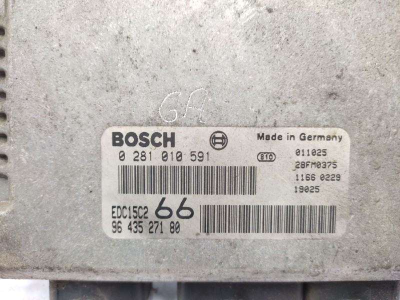 Centralita Motor Uce 9643527180 0281010591  - Peugeot Expert (224_) 2.0 Hdi 4
