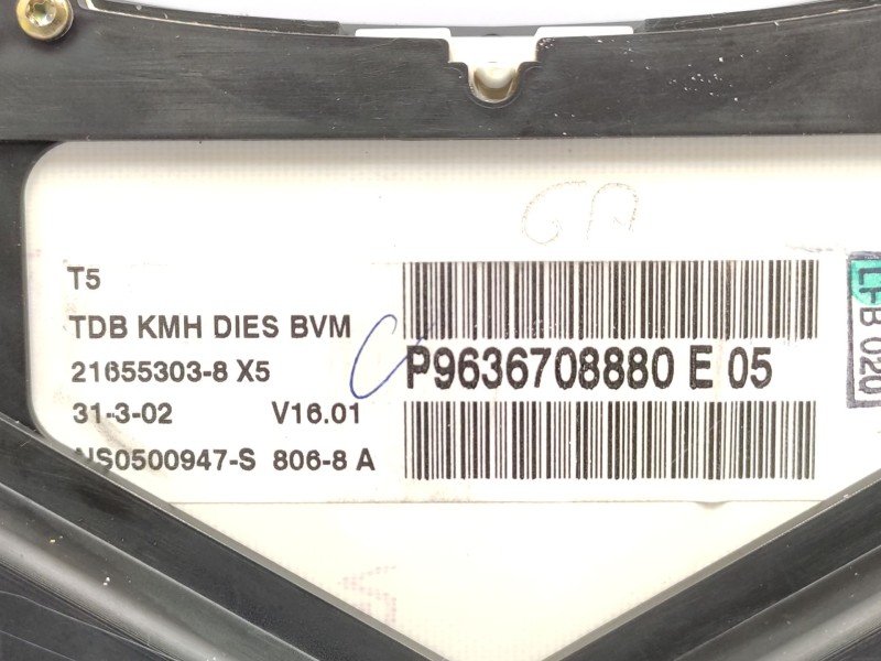 Recambio de cuadro instrumentos para peugeot 307 (3a/c) 2.0 hdi 110 referencia OEM IAM  6104R2 