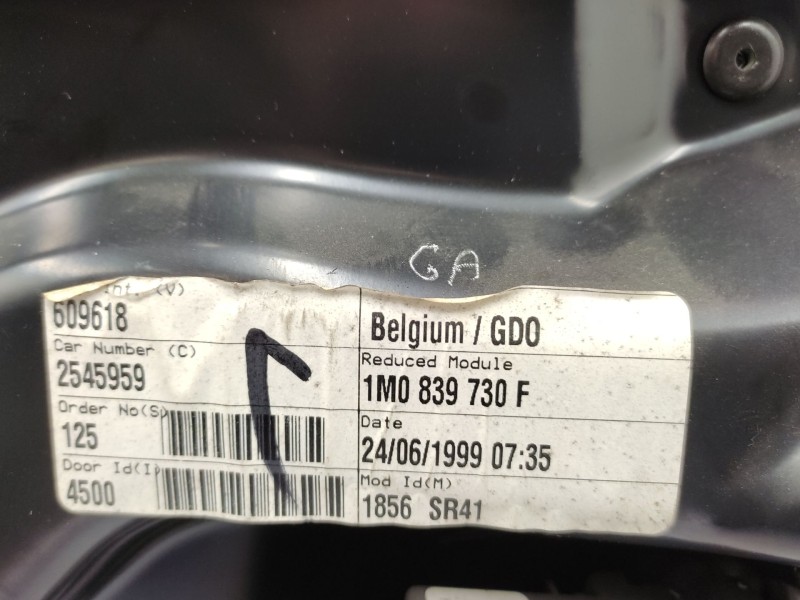 Elevalunas Trasero Derecho 1m0839730f 1m0839462a  - Seat Toledo Ii (1m2) 1.9 Tdi 4