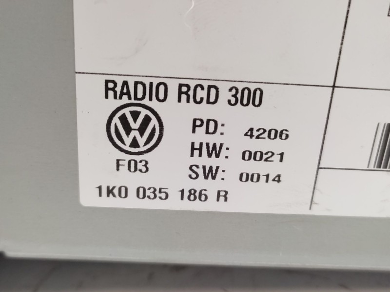 Sistema Audio / Radio Cd 1k0035186r  - Volkswagen Golf V (1k1) 1.9 Tdi 4