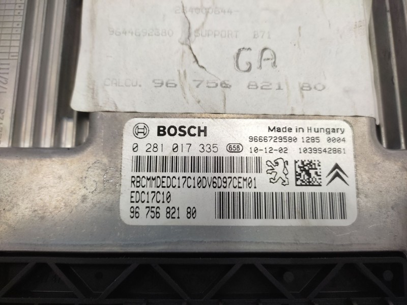 Recambio de centralita motor uce para citroën c4 ii (nc_) 1.6 hdi 90 referencia OEM IAM   