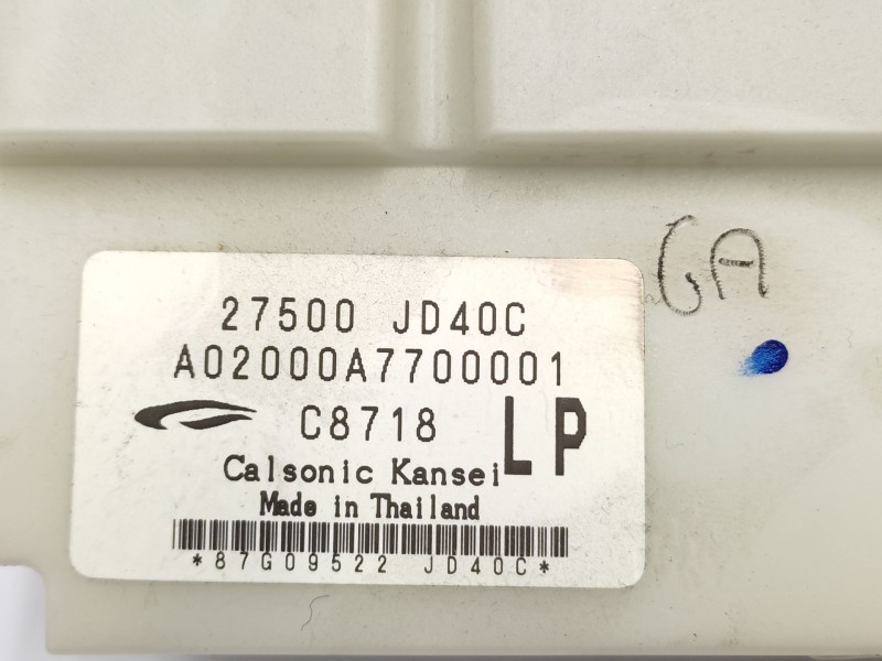 Mando Climatizador 27500jd40c  - Nissan Qashqai I (j10, Nj10) 2.0 6