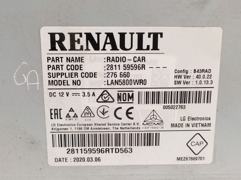 Pantalla Multifuncion 281159596r  - Dacia Sandero Stepway Essential 7