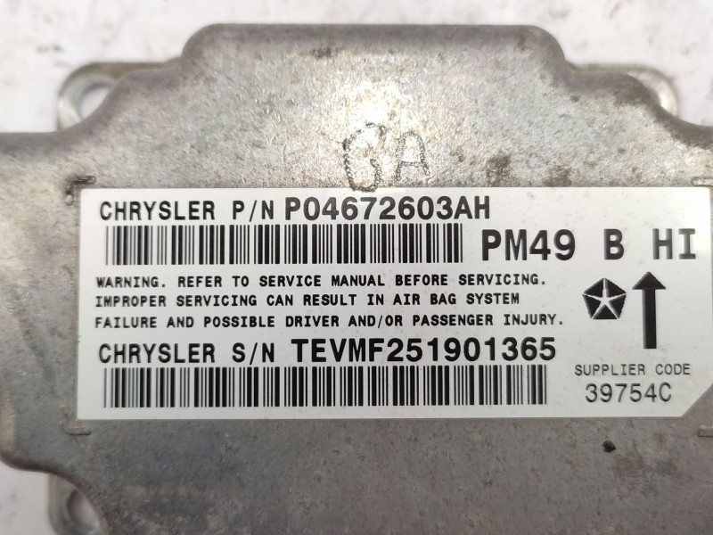 Centralita Airbag 4672603ah  - Dodge Caliber 2.0 Crd 3