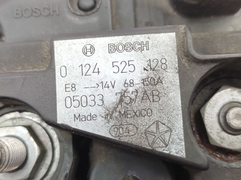 Alternador 5033757ab 0124525128 - Dodge Caliber 2.0 Crd 7