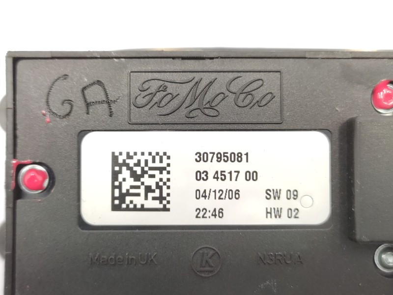 Mando Elevalunas Delantero Izquierdo 30795081  - Volvo V50 (545) 1.6 D 3