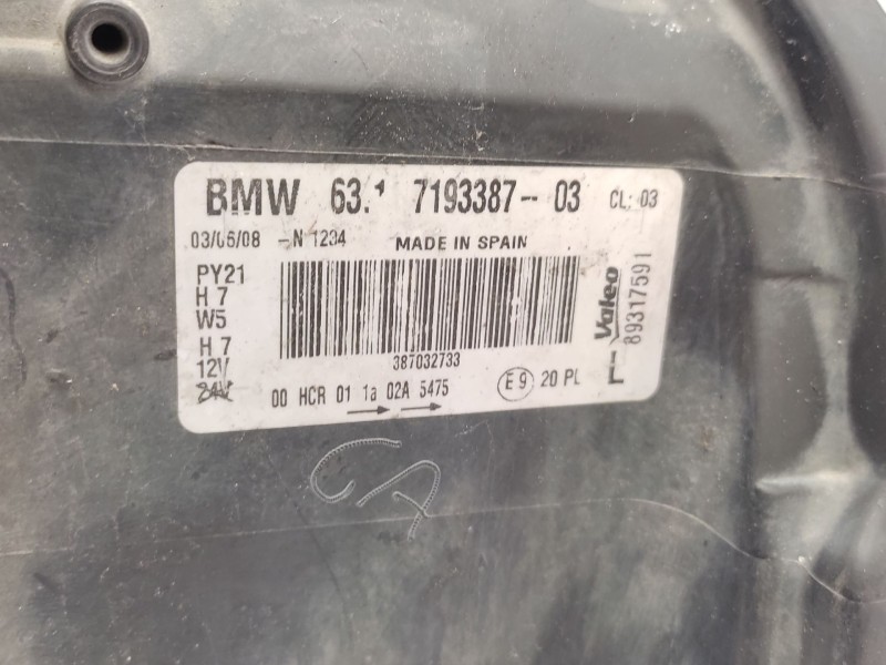 Recambio de faro izquierdo para bmw 1 (e81) 118 i referencia OEM IAM  63117193387 