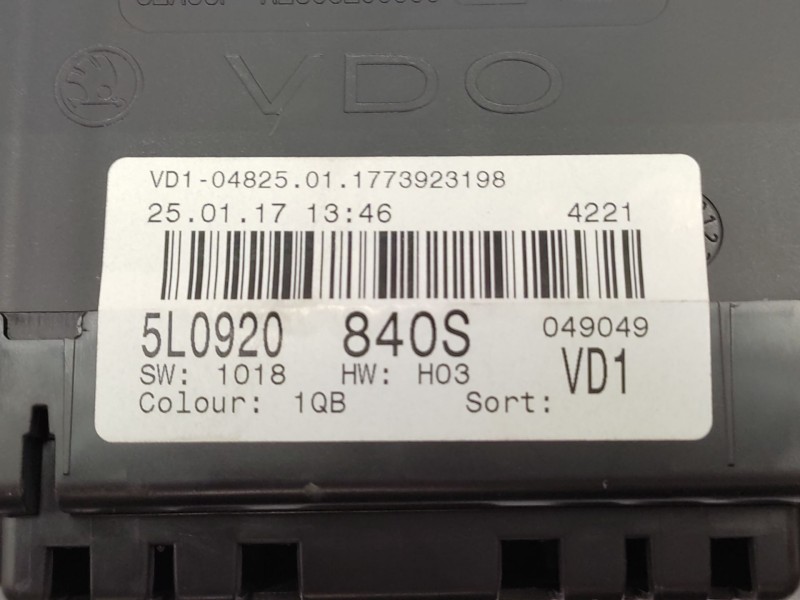 Cuadro Instrumentos 5l0920840s  - Skoda Yeti (5l) 1.2 Tsi 6
