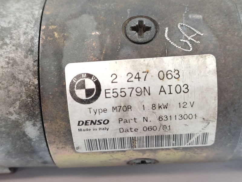 Motor Arranque 2247063 12412179675 63113001 - Bmw 3 (e46) 320 D 5