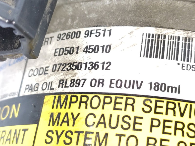 Compresor Aire Acondicionado 926009f511  - Nissan Almera Ii (n16) 1.5 6