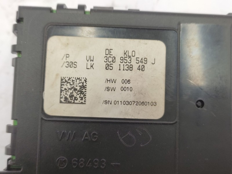 Modulo Electronico 3c0953549j  - Volkswagen Passat B6 (3c2) 2.0 Bluetdi 3