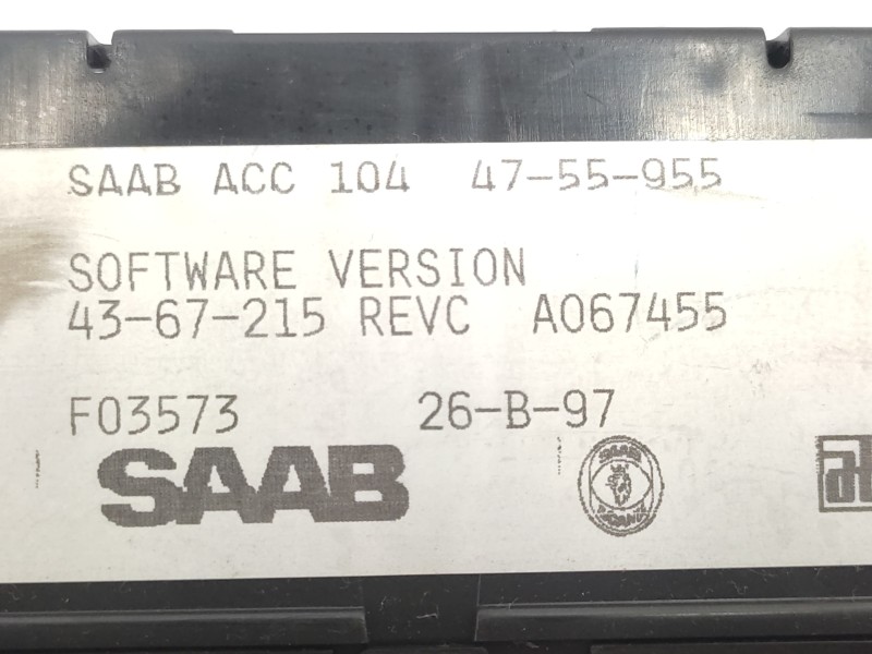 Mando Climatizador 4755955  - Saab 900 Berlina 2.3 Cat 5