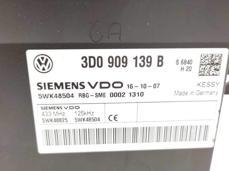 Modulo Electronico 3d0909139b 5wk48504 - Porsche Cayenne (typ 9pa1) S 4