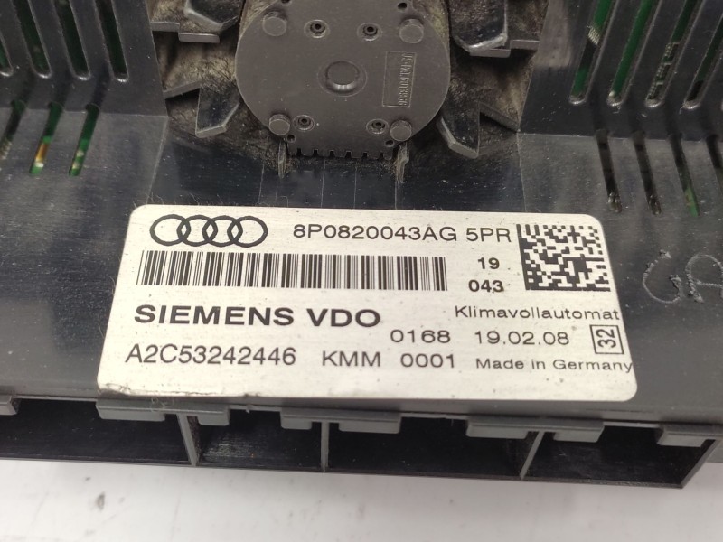 Recambio de mando climatizador para audi a3 (8v1, 8vk) 2.0 tdi referencia OEM IAM  8P0820043AG 