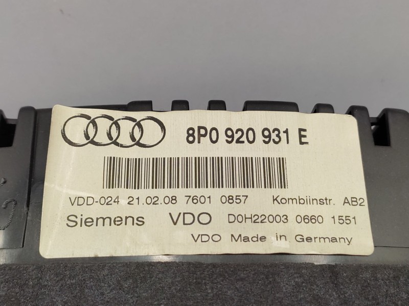 Recambio de cuadro instrumentos para audi a3 (8v1, 8vk) 2.0 tdi referencia OEM IAM  8P0920931E 