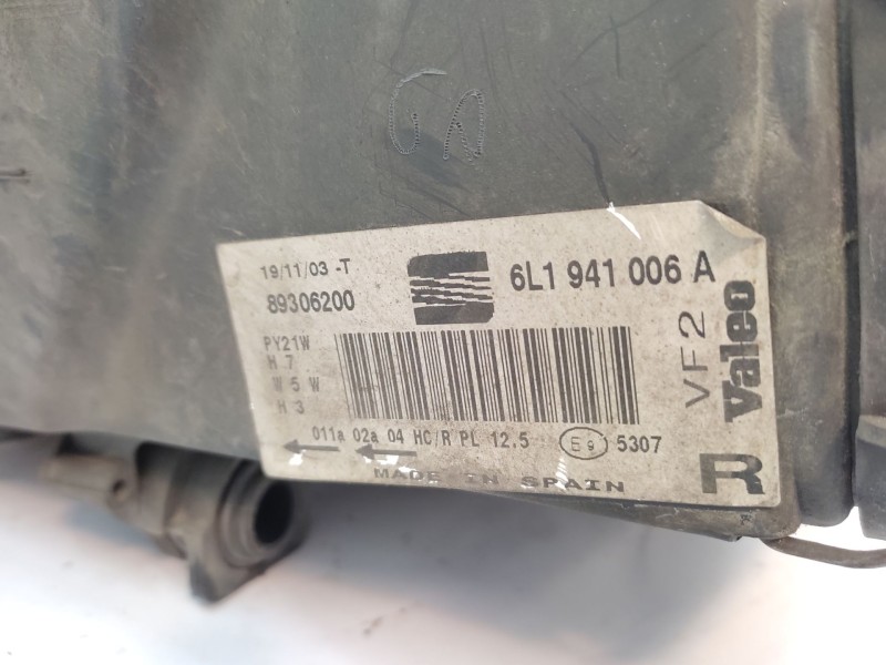 Recambio de faro derecho para seat ibiza iii (6l1) 1.4 16v referencia OEM IAM   