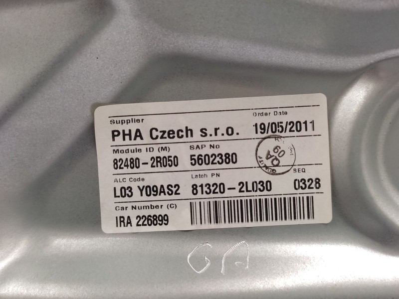 Recambio de elevalunas delantero derecho para hyundai i30 (fd) 1.6 crdi referencia OEM IAM   