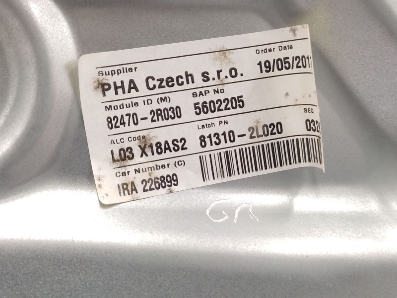 Recambio de elevalunas delantero izquierdo para hyundai i30 (fd) 1.6 crdi referencia OEM IAM   