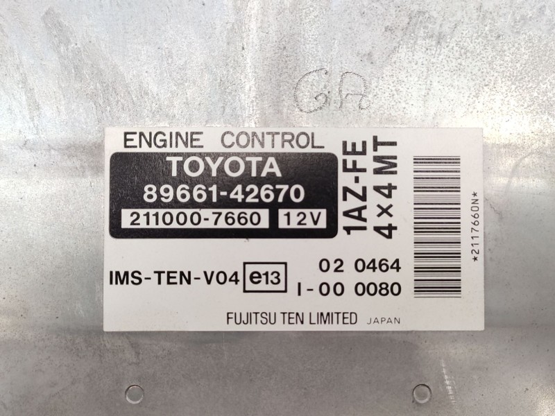 Recambio de centralita motor uce para toyota rav 4 ii (_a2_) 2.0 4wd (aca21, aca20) referencia OEM IAM   