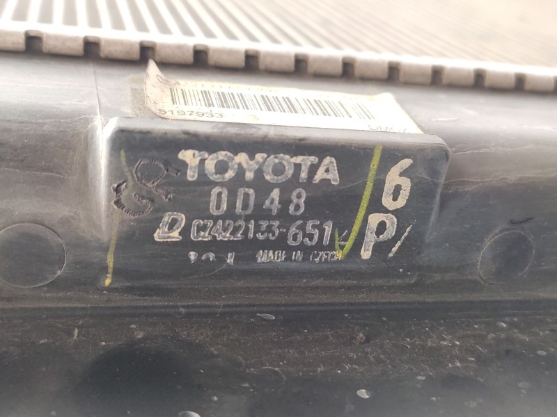 Radiador Agua 164000d481 422133651 - Toyota Auris (_e15_) 1.4 (zze150_) 2