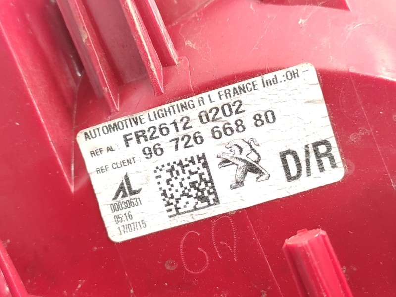 Piloto Trasero Derecho 9672666880 6351kh  - Peugeot 5008 (0u_, 0e_) 1.6 Hdi 4