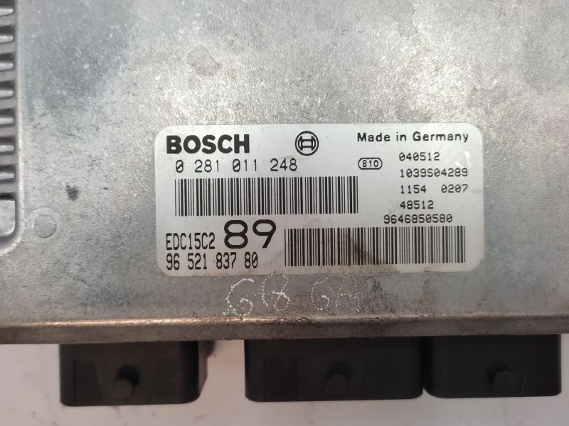 Centralita Motor Uce 9652183780 0281011248 - Peugeot 307 (s1) Xs 4