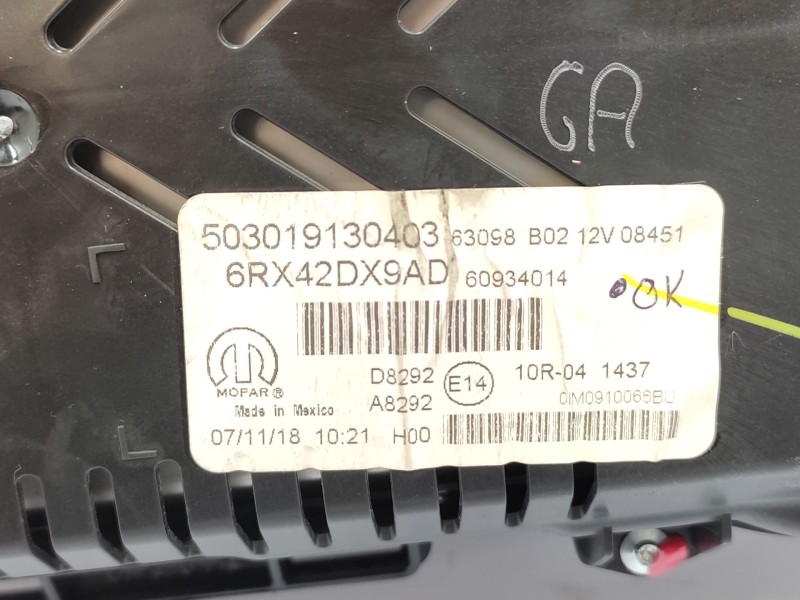 Recambio de cuadro instrumentos para jeep compass (mp, m6, mv, m7) 2.0 crd 4x4 referencia OEM IAM   