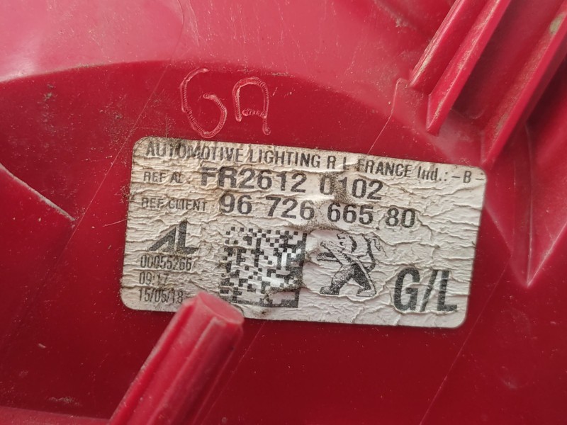 Piloto Trasero Izquierdo 9672666580 6350kh  - Peugeot 5008 (0u_, 0e_) 1.6 Hdi 4