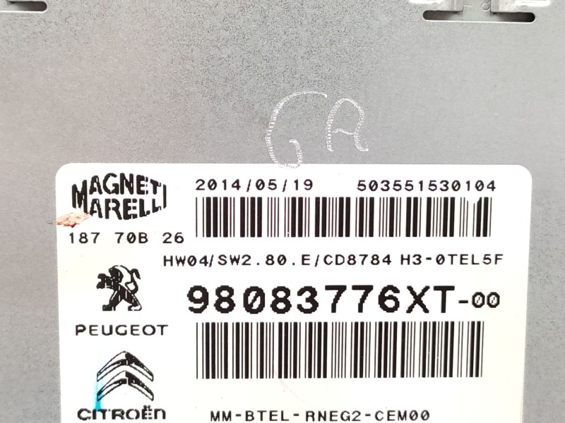Recambio de sistema audio / radio cd para peugeot 5008 (0u_, 0e_) 1.6 hdi referencia OEM IAM   