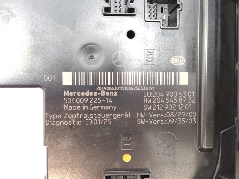 Recambio de caja reles / fusibles para mercedes-benz clase c (w204) c 220 cdi (204.008) referencia OEM IAM   