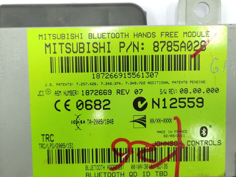 Modulo Electronico 8785a026  - Mitsubishi Asx (ga_w_) 1.8 Di-d (ga6w) 3